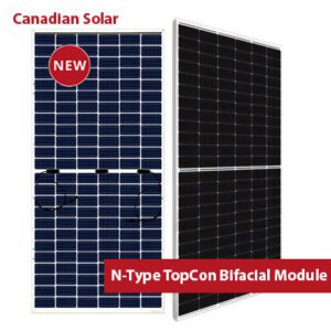 Canadian 555 W N-Type Topcon Bifacial Solar Panel